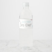 Schneewasser Flasche Labels blaue Schneeflocken Wasserflaschenetikett (Vorderseite)