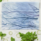 Schneeweg im Wald Küchentuch (Gefaltet)