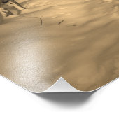 Schneeweg mit Bäumen in Sepia Fotodruck (Ecke)