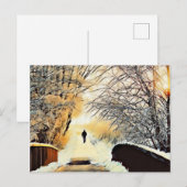 Schneeweg Postkarte (Vorne/Hinten)