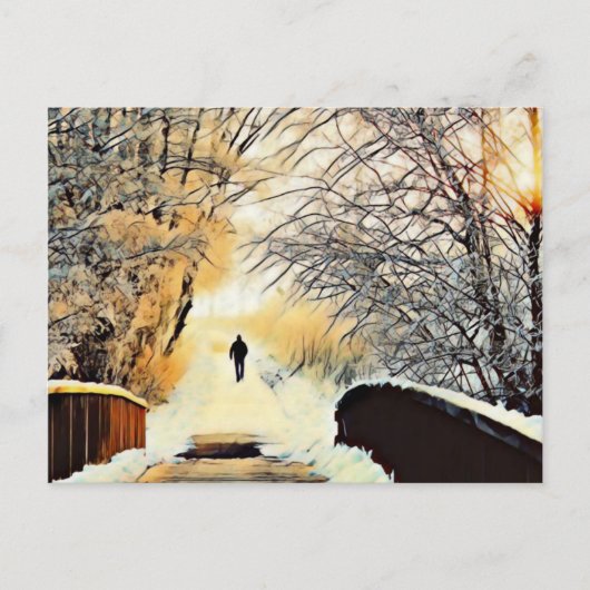 Schneeweg Postkarte (Vorderseite)