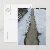Schneeweg Postkarte (Vorne/Hinten)