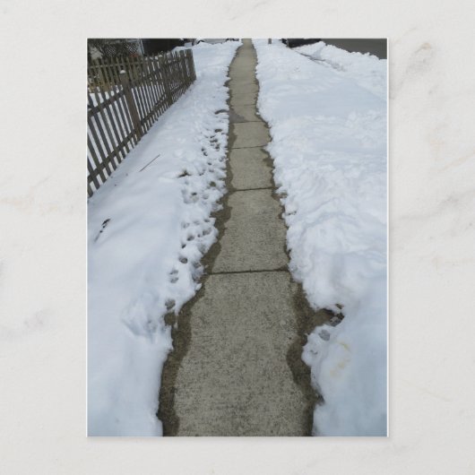 Schneeweg Postkarte (Vorderseite)