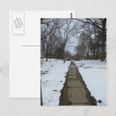 Schneeweg Postkarte (Vorne/Hinten)