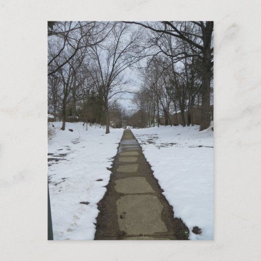 Schneeweg Postkarte (Vorderseite)