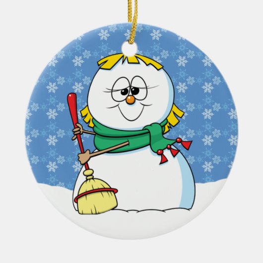 Schneeweibliche Ornament (Vorne)