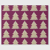 Schneeweiche Fichte auf dunkler Violette Geschenkpapier (Flach)