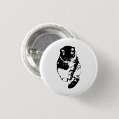 Schneeweiches-Kitty-Abzeichen Button (Vorne & Hinten)