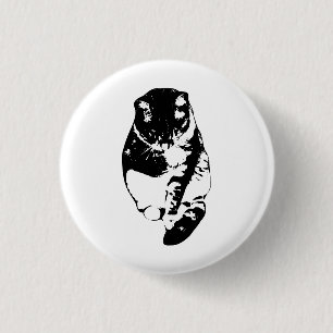 Schneeweiches-Kitty-Abzeichen Button