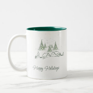 Schneeweihdorf Personalisiert Zweifarbige Tasse