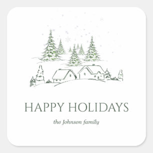 Schneeweihdorf Quadratischer Aufkleber