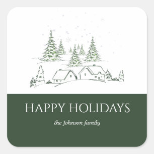 Schneeweihdorf Quadratischer Aufkleber