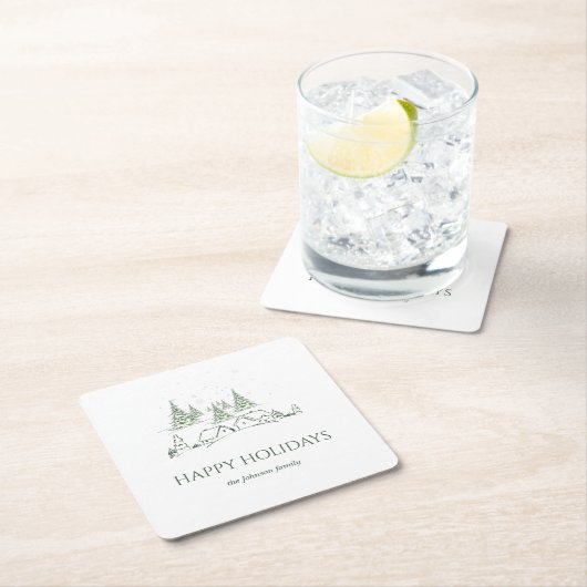 Schneeweihdorf Rechteckiger Pappuntersetzer (Vor Ort)