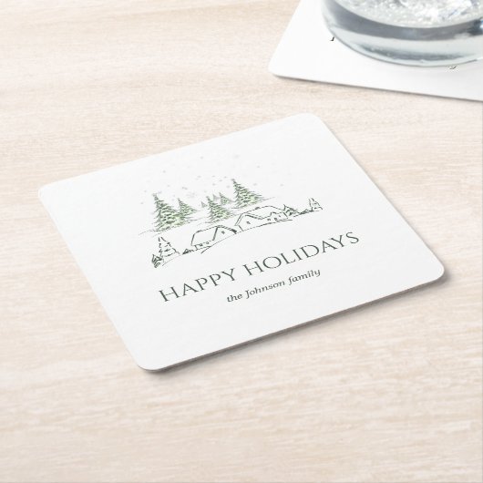 Schneeweihdorf Rechteckiger Pappuntersetzer (angewinkelt)