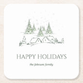 Schneeweihdorf Rechteckiger Pappuntersetzer (Vorderseite)