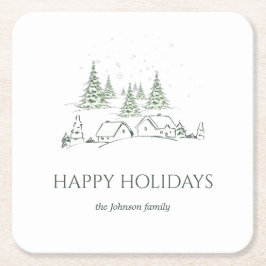 Schneeweihdorf Rechteckiger Pappuntersetzer