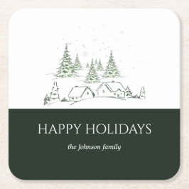 Schneeweihdorf Rechteckiger Pappuntersetzer