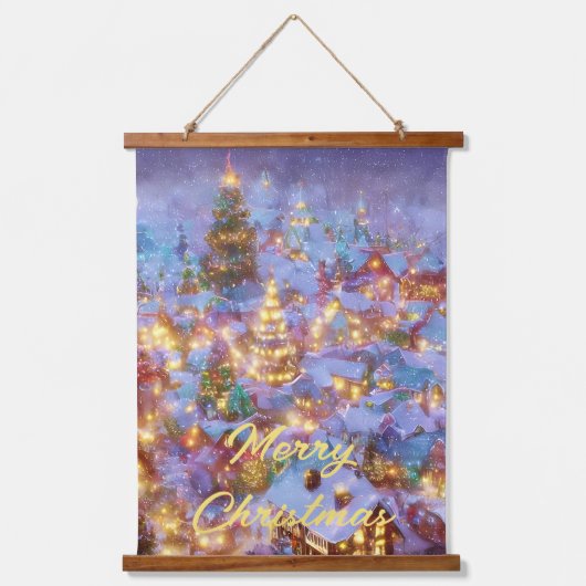 Schneeweihdorf Wandteppich Mit Holzrahmen (Vorderseite)