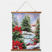 Schneeweiher Wandteppich Mit Holzrahmen (Vorderseite)