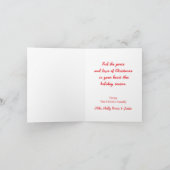 Schneeweihnacht Feiertagskarte (Innenseite)