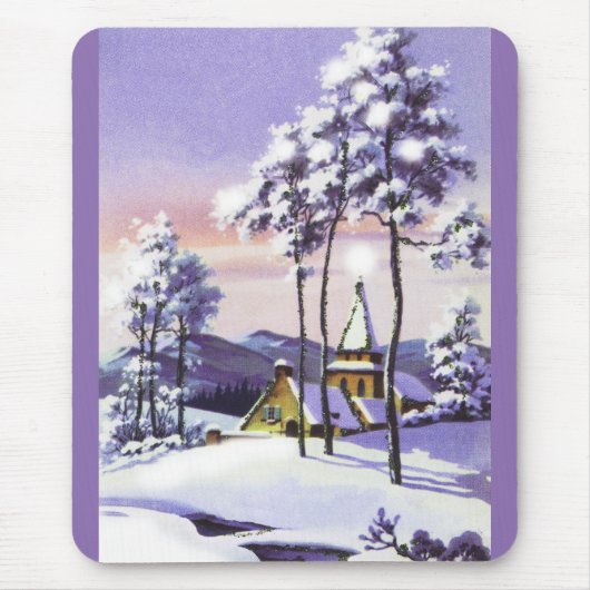 Schneeweihnacht Mousepad (Vorne)