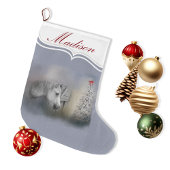 Schneeweihnachtliche Winterpferde Großer Weihnachtsstrumpf