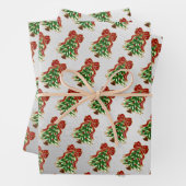 Schneeweihnachtsbaum & Bow Silver Wrapping Paper Geschenkpapier Set (Beispiel)