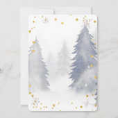 Schneeweihnachtsbaum , Diamanten und Schneeflocken Einladung (Rückseite)