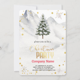 Schneeweihnachtsbaum , Diamanten und Schneeflocken Einladung