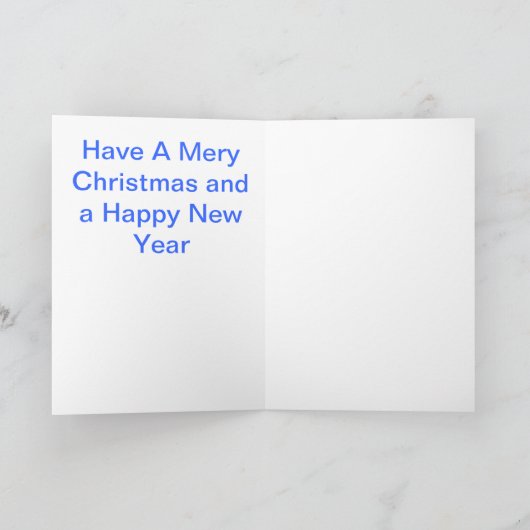 Schneeweihnachtsbaum Feiertagskarte (Innenseite)