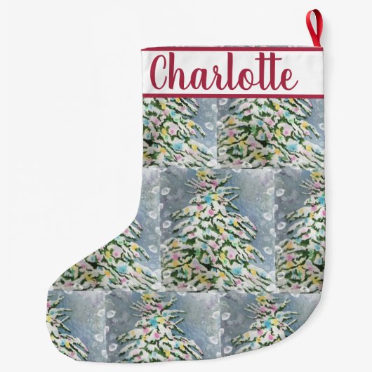 Schneeweihnachtsbaum Großer Weihnachtsstrumpf (Rückseite)