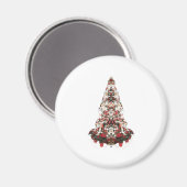 Schneeweihnachtsbaum Magnet (Vorderseite/Rückseite)