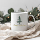 Schneeweihnachtsbaum Personalisierter Name Kaffeetasse