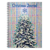 Schneeweihnachtsbaum Snowflake Vintag Style Notizblock (Vorderseite)