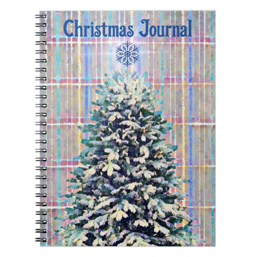 Schneeweihnachtsbaum Snowflake Vintag Style Notizblock (Vorderseite)