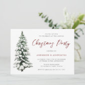 Schneeweihnachtsbaum Weihnachtsfest Weihnachtsfest Einladung (Stehend Vorderseite)