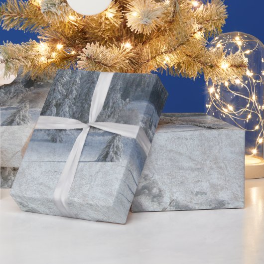 Schneeweihnachtsbäume - Papier Geschenkpapier (Feiertage)