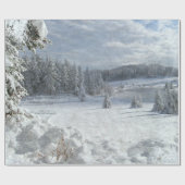 Schneeweihnachtsbäume - Papier Geschenkpapier (Flach)