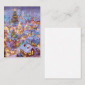 Schneeweihnachtsdörfbudget Mini Weihnachten Mitteilungskarte (Vorne/Hinten)