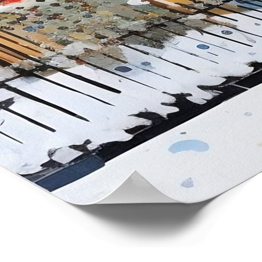 Schneeweihnachtshäuser Poster (Ecke)