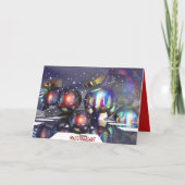 Schneeweihnachtskarte Feiertagskarte (Rückseite)