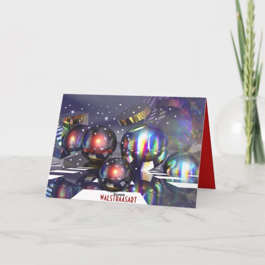 Schneeweihnachtskarte Feiertagskarte (Rückseite)