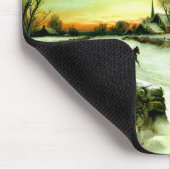 Schneeweihnachtsmorgen Mousepad (Ecke)