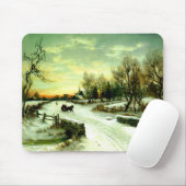 Schneeweihnachtsmorgen Mousepad (Mit Mouse)