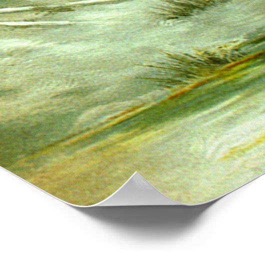 Schneeweihnachtsmorgen Poster (Ecke)