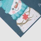 Schneeweihnachtsname Personalisierter Familienname Seidenpapier (Ausschnitt)