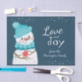 Schneeweihnachtsname Personalisierter Familienname Seidenpapier (Handwerk)