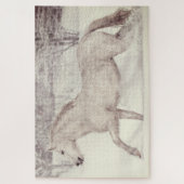 Schneeweihnachtspferd Puzzle (Vertikal)