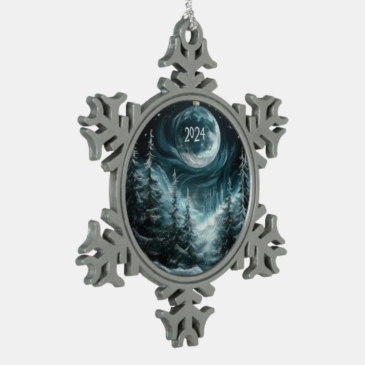 Schneeweihnachtswald mit Big Moon Ornament Coll (Links)