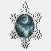 Schneeweihnachtswald mit Big Moon Ornament Coll (Rechts)